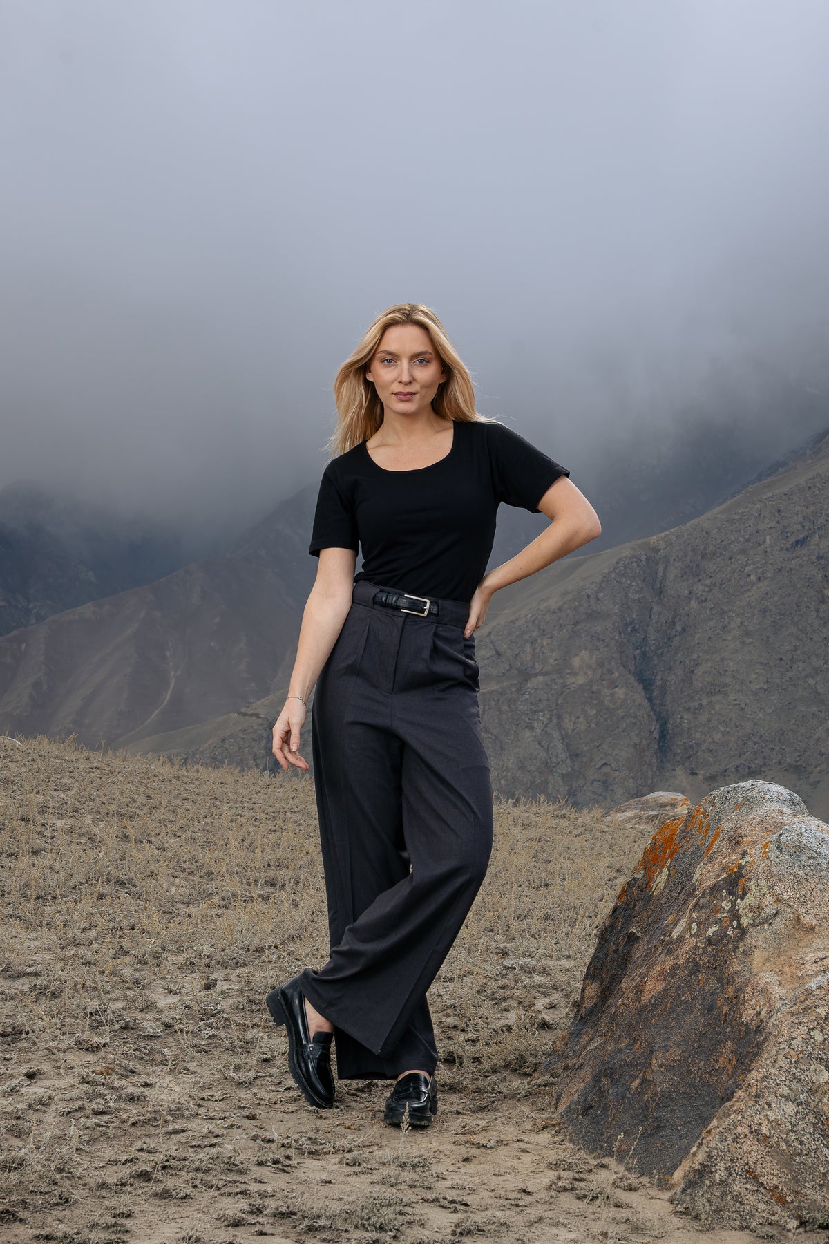 Inset Pleated Pant