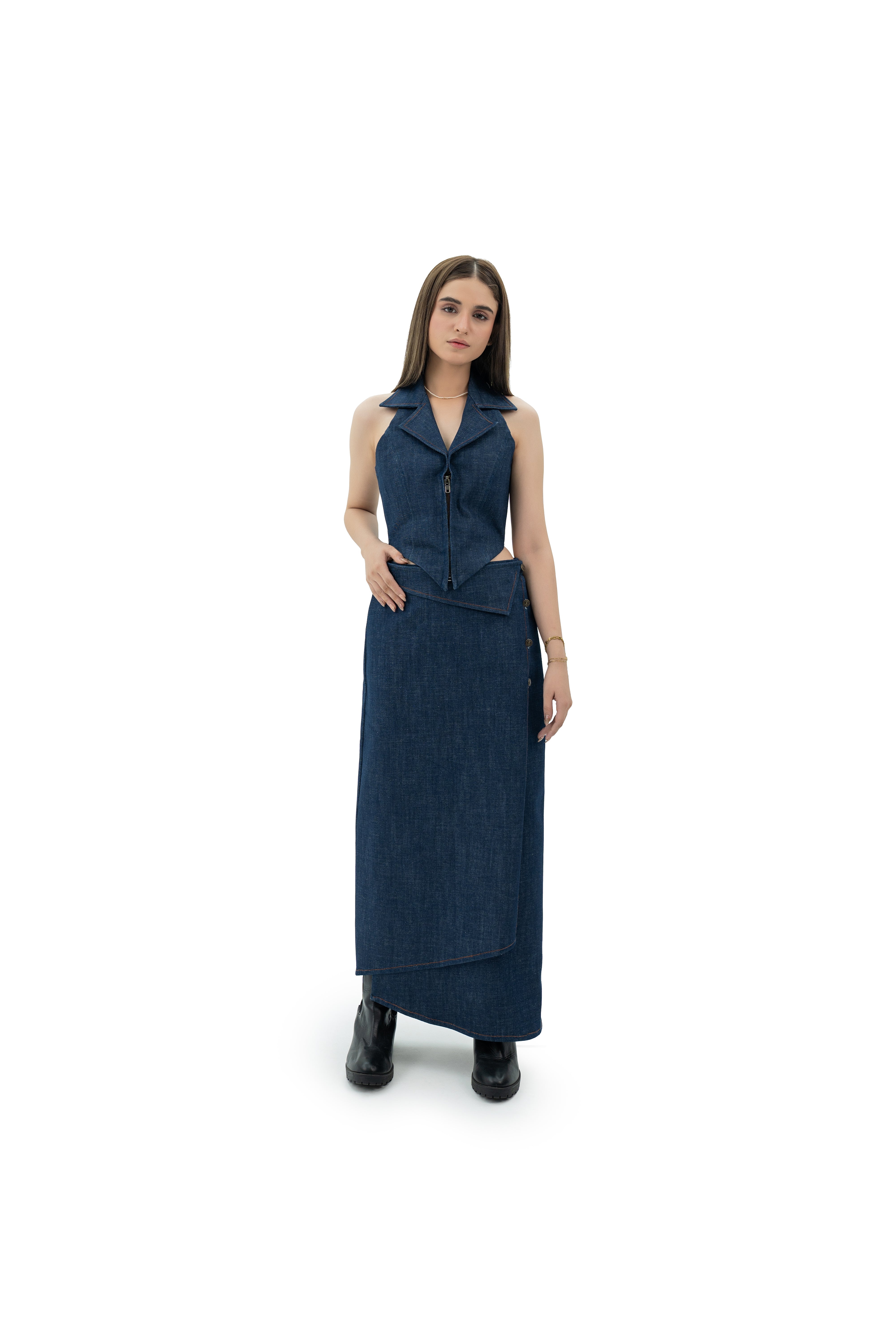 WrapAround Denim Skirt