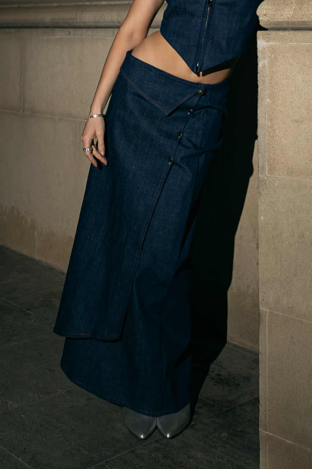 Origami Denim Skirt