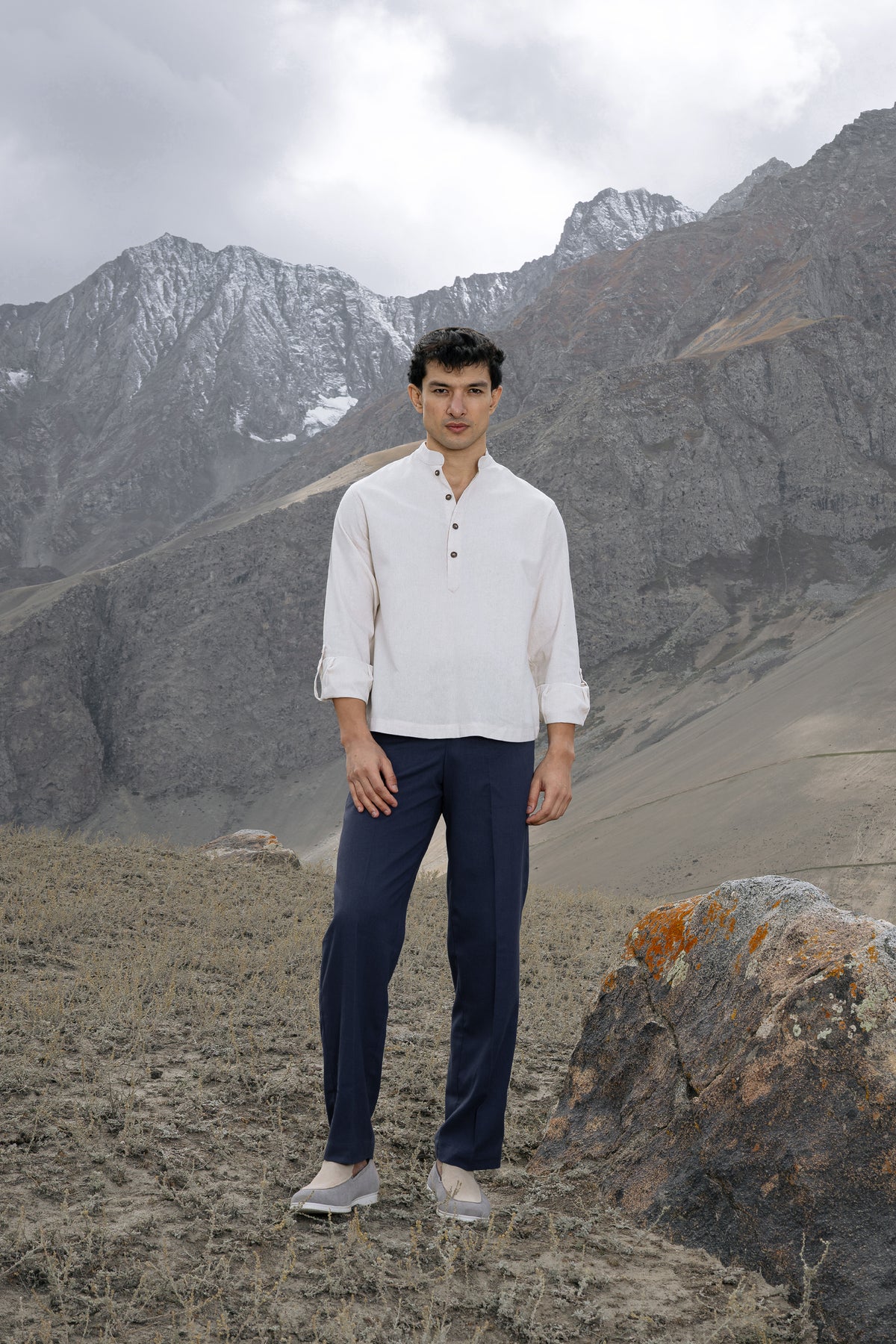 Cyanic Tailored Linen Pants