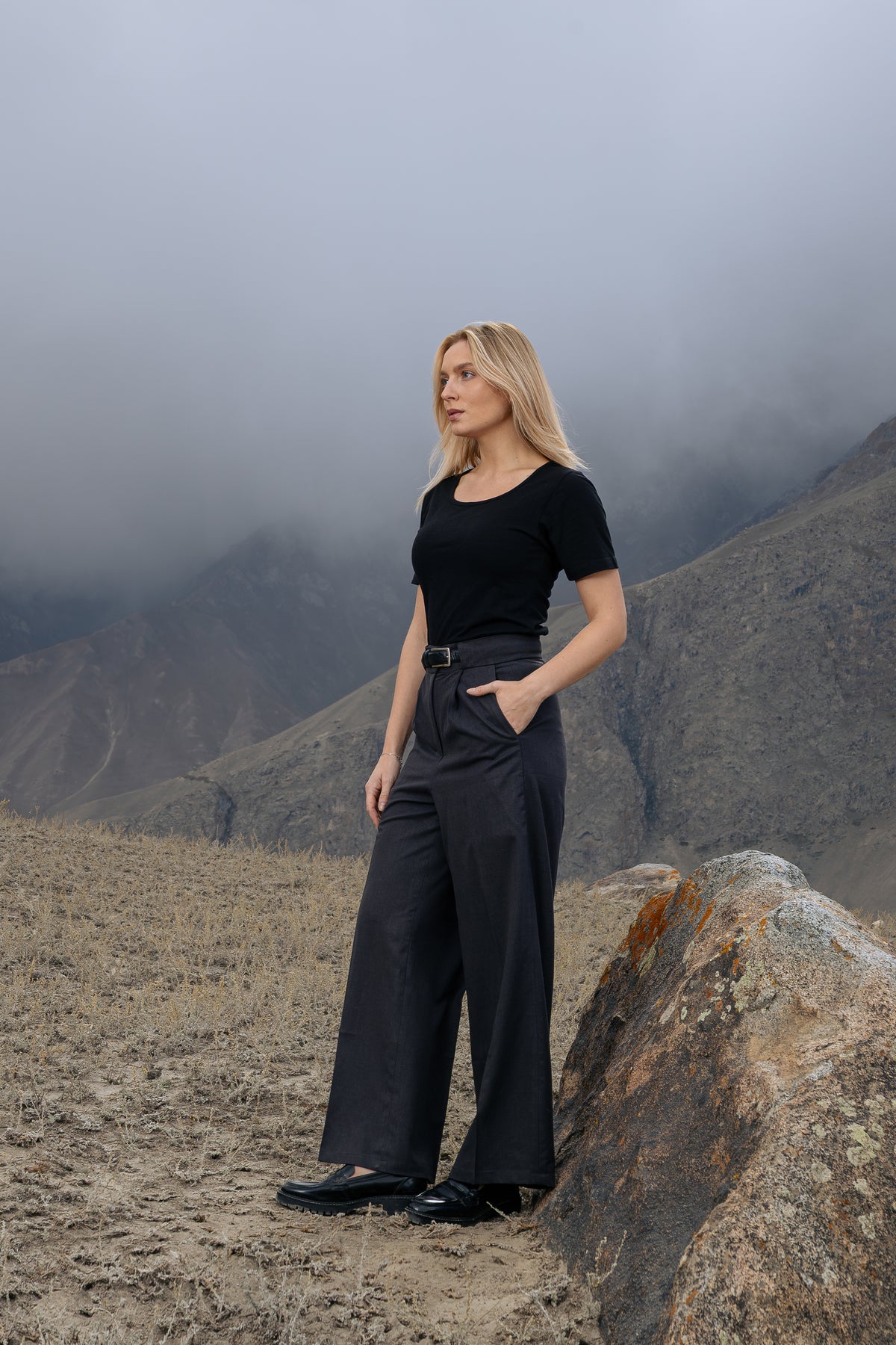 Inset Pleated Pant