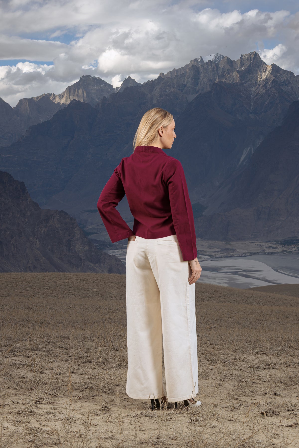 Merlot Linen Blazer